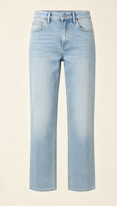 Light Blue Straight-Leg Jeans